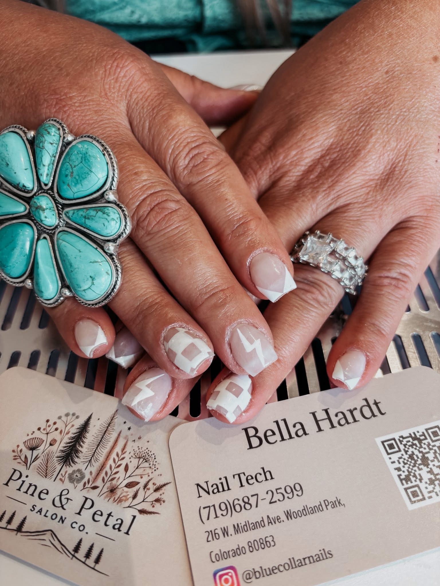 Pine & Petal Salon Co. nail work in Woodland Park, Colorado